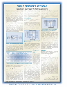 Capacitors in Coupling and DC Blocking Applications