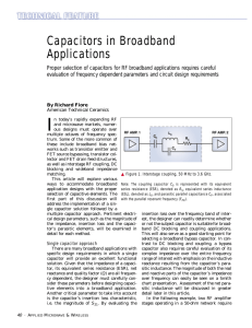 Capacitors in Broadband Applications