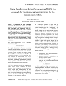 Static Synchronous Series Compensator (SSSC): An