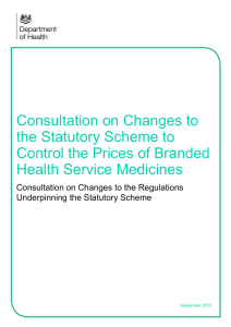 Consultation on Changes to the Statutory Scheme to
