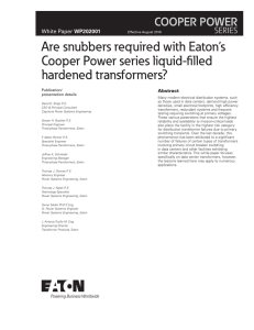 White Paper - Are snubbers required with Eaton`s Cooper Power