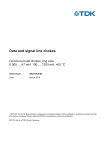 Data and signal line chokes, common