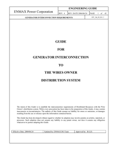 ENMAX Power Distributed Generation Interconnection Guideline