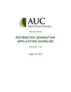 distributed-generation application guideline