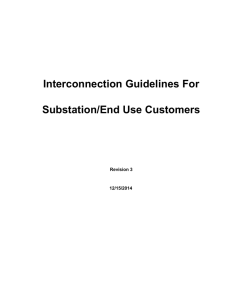 Interconnection Guidelines For Substation/End