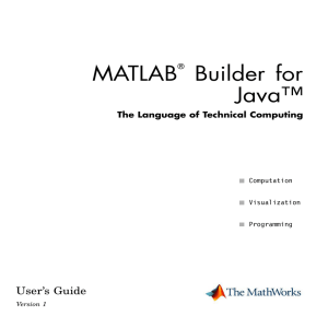 MATLAB Builder for Java