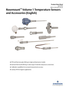 Rosemount™ Volume 1 Temperature Sensors and Accessories