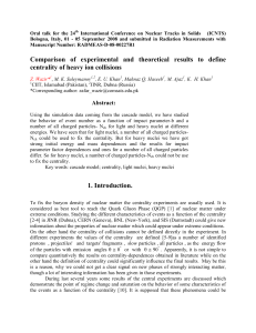 Comparison of experimental and theoretical results to define
