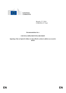 European Commission: Recommendation for a Council Decision