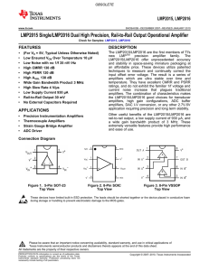 LMP2015 Single / LMP2016 Dual High Precision, Rail-to