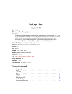 Package `dtw`