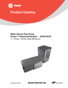 Water Source Heat Pump Axiom Horizontal/Vertical - EXHF