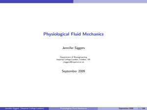 Physiological Fluid Mechanics - Department of Bioengineering