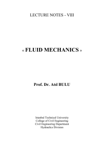 « FLUID MECHANICS»