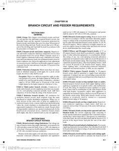 Chapter 36 - Branch Circuit and Feeder Requirements