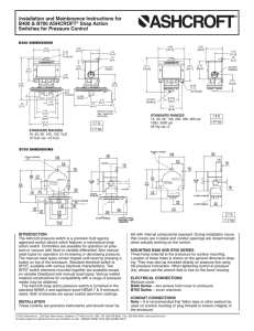 Manual B400-B700 Pressure Switches