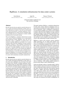 BigHouse: A simulation infrastructure for data center systems