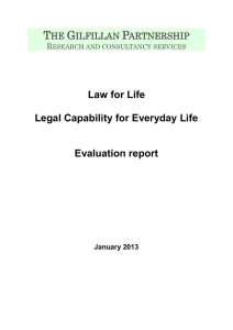 Law for Life Legal Capability for Everyday Life Evaluation report
