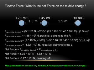 Electric Force: What is the net Force on the middle charge?