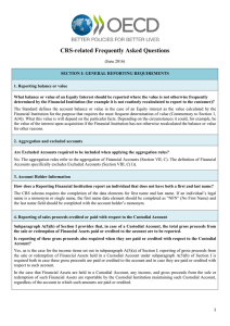 CRS-related Frequently Asked Questions