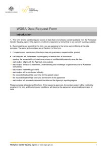 WGEA Data Request Form - The Workplace Gender Equality Agency