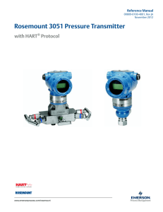 Manual: Rosemount 3051 Pressure Transmitter with HART® Protocol