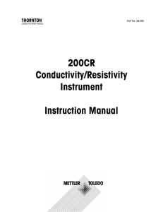200CR Conductivity/Resistivity Instrument