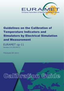 Guidelines on the Calibration of Temperature Indicators