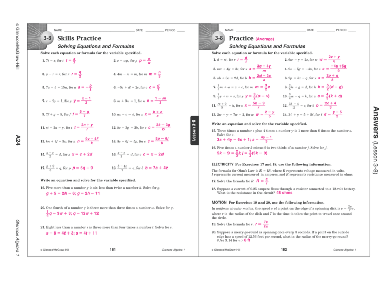 mcgraw hill education worksheet answers