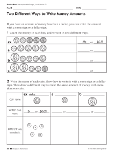 Two Different Ways to Write Money Amounts