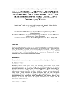 evaluation of majority charge carrier and impurity concentration