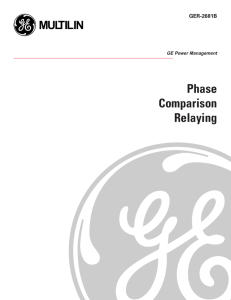Phase Comparison Relaying
