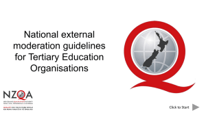 National external moderation guidelines for Tertiary Education