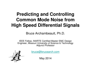 Predicting and Controlling Common Mode Noise from High