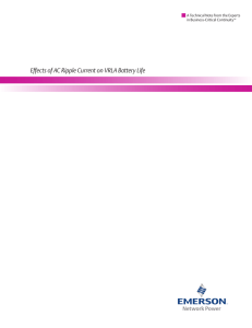 Effects of AC Ripple Current on VRLA Battery Life