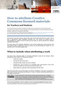 How to attribute Creative Commons licensed materials