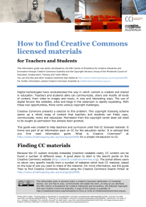 How to find Creative Commons licensed materials