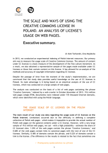 THE SCALE AND WAYS OF USING THE CREATIVE COMMONS