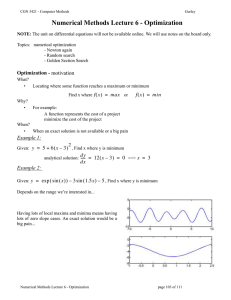 Numerical Methods Lecture 6 - Optimization