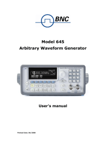 Model 645 Arbitrary Waveform Generator