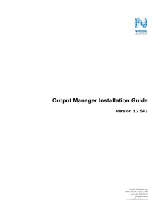 Output Manager Installation Guide