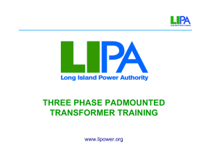 Three Phase Pad-Mounted Transformer Training