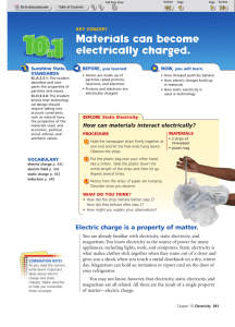 Materials can become electrically charged.