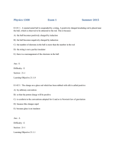 Physics 1308 Exam 1 Summer 2015