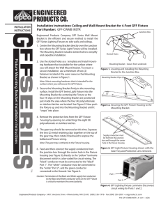 Installation Instructions: Ceiling and Wall Mount Bracket for 4