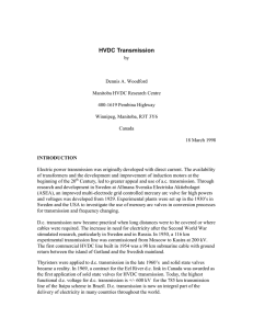 HVDC Transmission - Manitoba HVDC Research Centre