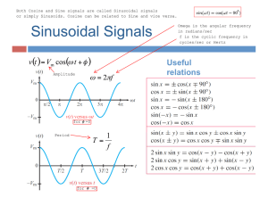 Sinusoidal Signals