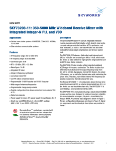 SKY73208-11: 350-5000 MHz Wideband Receive Mixer