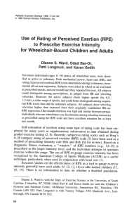 Use of Rating of Perceived Exertion (RPE) to