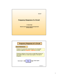 Frequency response of circuit